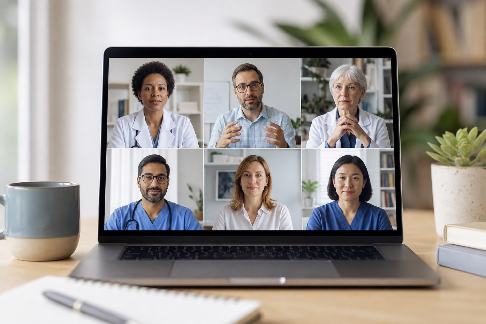 Digitale Videokonferenz mit mehreren Teilnehmenden